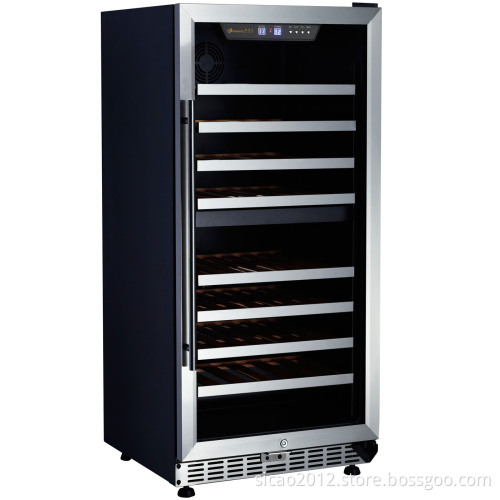 S.S door with S.S cover shelves Wine Cooler